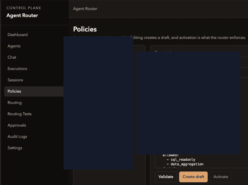 Agent Router — polityki dostępu i routingu