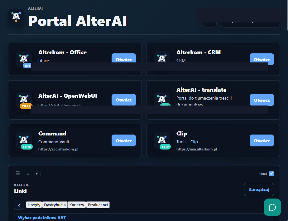 Portal AlterAI — jedno środowisko pracy