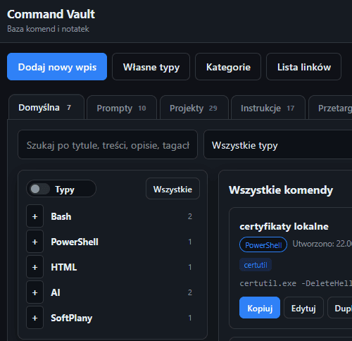 Alterkom Command — biblioteka komend i wyszukiwanie